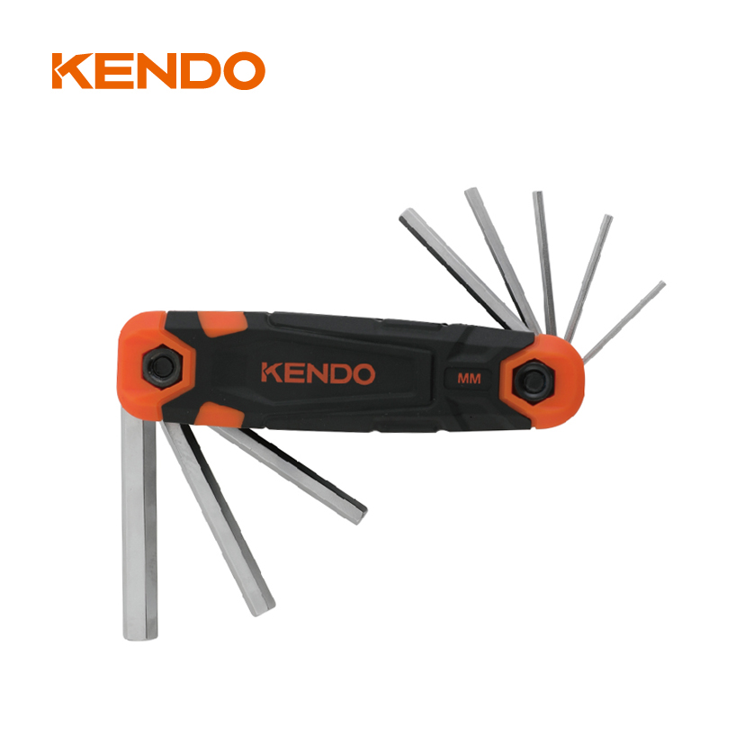 8pc large Heat-treated Folding Hex Key Set for bikes