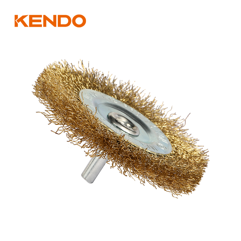 Mounted Wheel Brush, Crimped and Copperized Wire