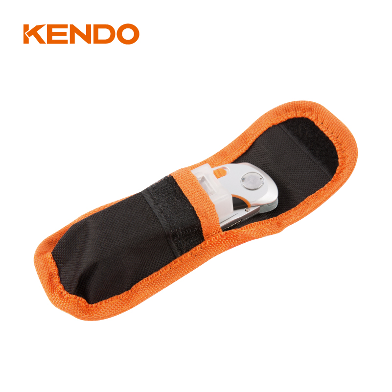 Zinc Alloy Body High End Dual Blade Folding Utility Knife With Retractable Blade For Multi-Function Extra 5Pc Sk5 Blades In A Dispenser Case