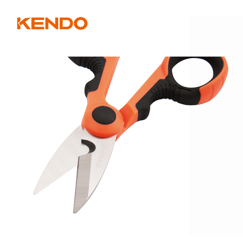 Electrician' Scissors With Cutting Notch For Cut Electric Wire
