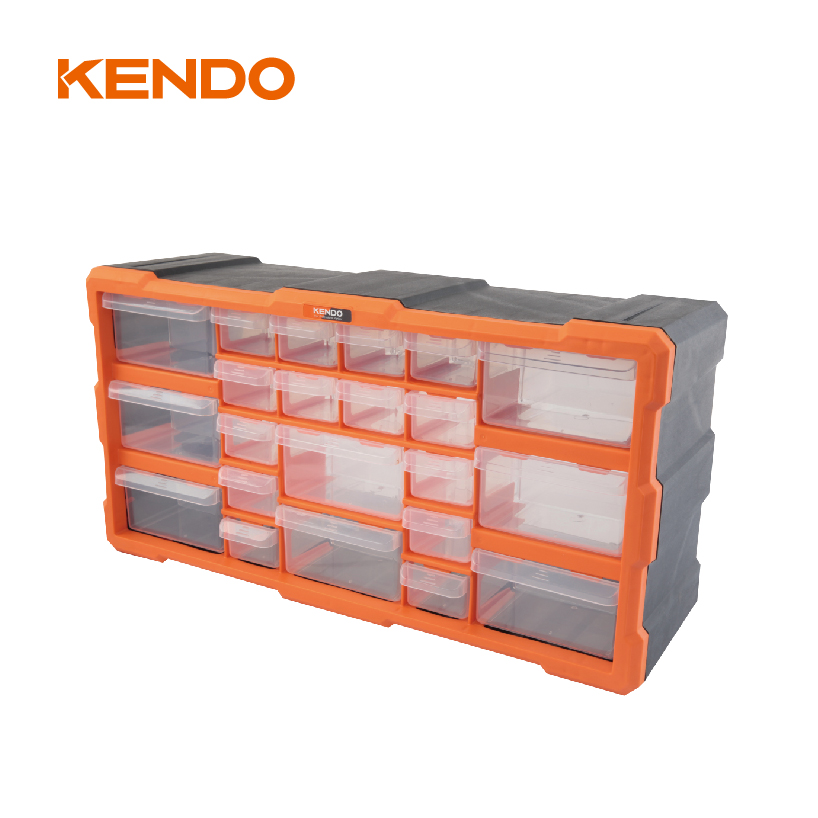 Portable 22 Drawer Plastic Cabinet With Shelves