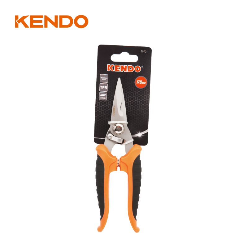 Stainless Steel Blade Muti-Purpose Scissors With Wire Cutting Notch